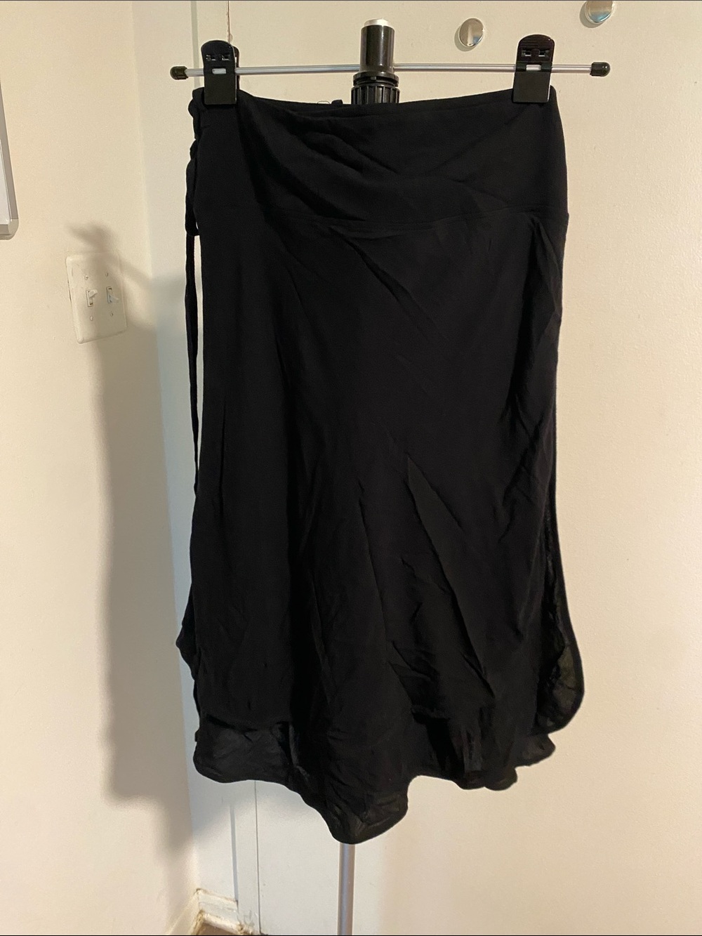Black A-Line Wrap Skirt - Classic Everyday Style